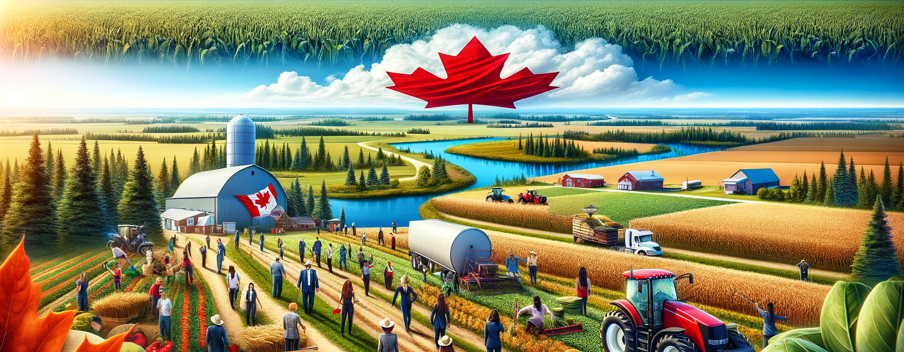 Dall e 2023 12 21 18 53 11 a realistic image showcasing the opportunity for immigration in canada for professionals in the agriculture and agro food industry the image should f